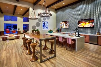 Resident lounge with kitchen, billiards, gaming & more